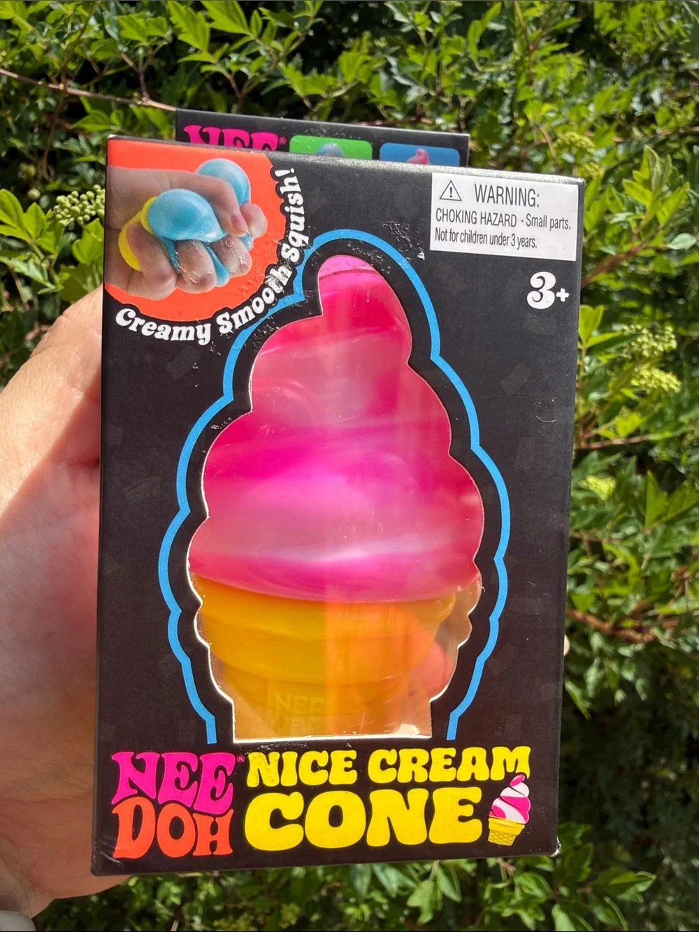 Nice Cream Cone Squishy Toy - Pink & Yellow